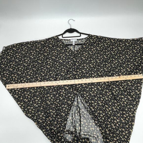 LEITH Kimono Oversized Chiffon Floral Batwing Sheer Coverup Women's Sz XS / S - Picture 6 of 6
